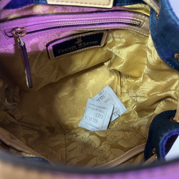 ꧁ Teenie Weenie Gold Bear Y2K Denim Bucket Bag ꧂ - Picture 4 of 4